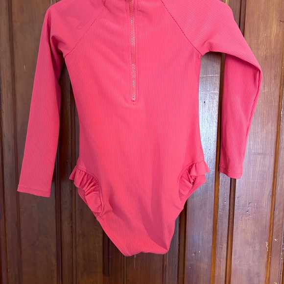 Zara long sleeve coral swim suit sz 4/5 - Picture 2 of 2